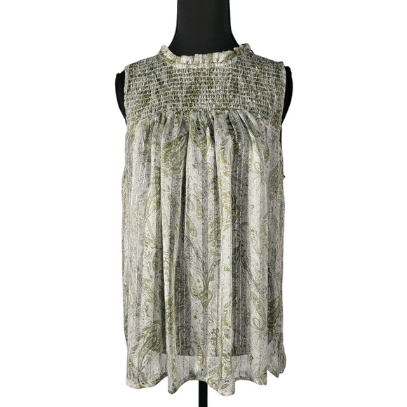 Rachel Zoe Green Pleated Blouse with Tunic Style Size S - Picture 1 of 9